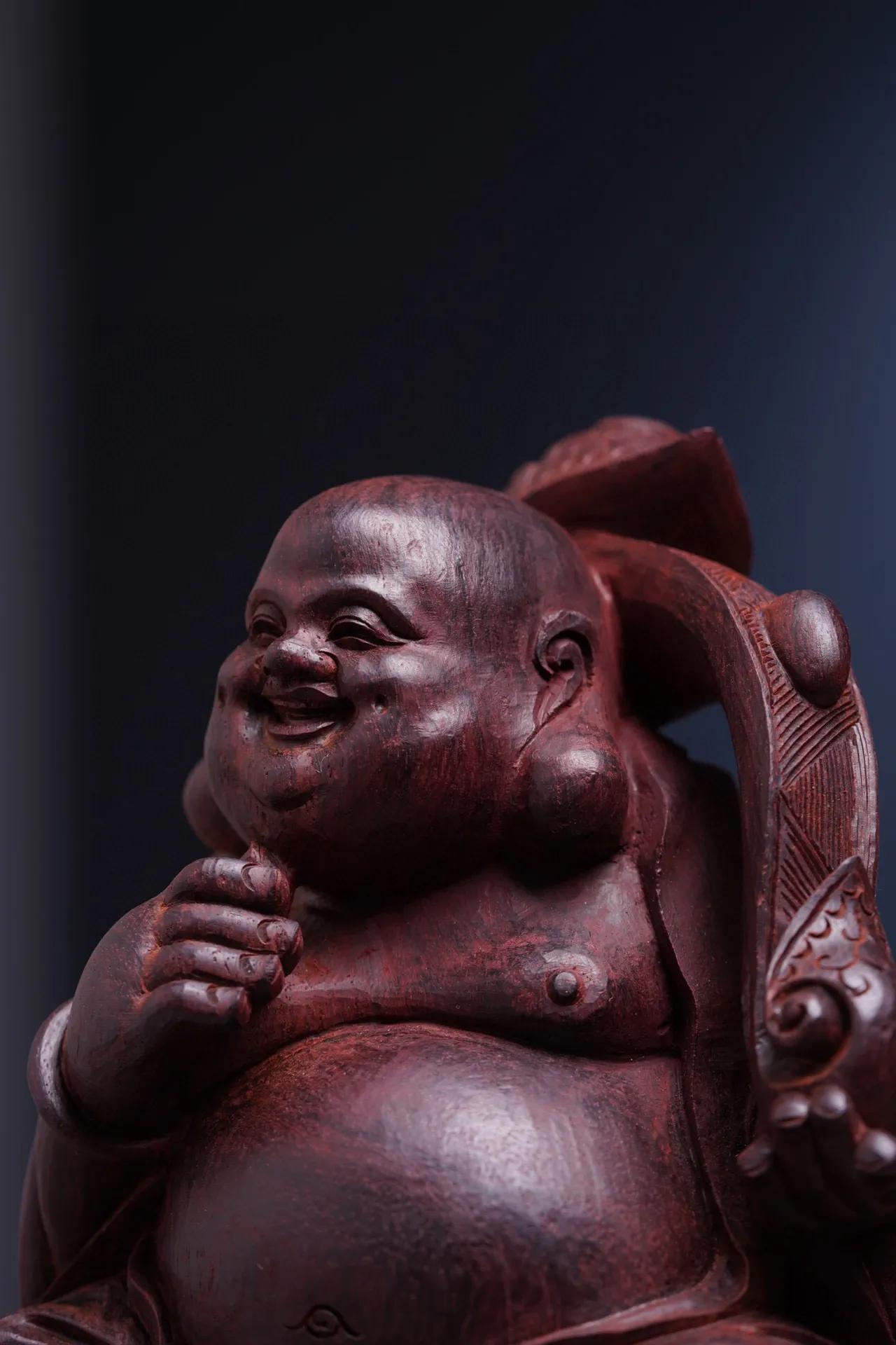 印度小叶紫檀观音,印度小叶紫檀弥勒佛像