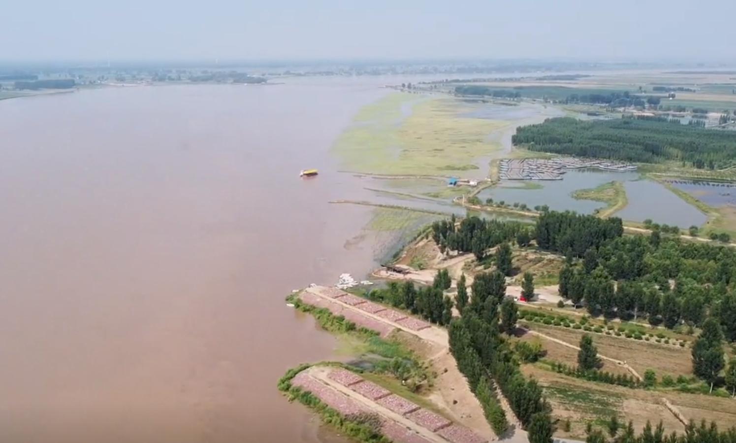 航拍开封：黄河水比市区高7米，地上悬河危险！为何不排沙两岸？