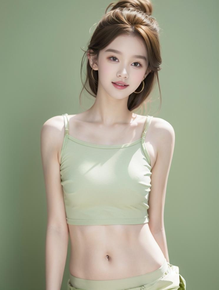 清纯少女写真眉眼如画清新自然,高颜值美女夏日清新阳光写真