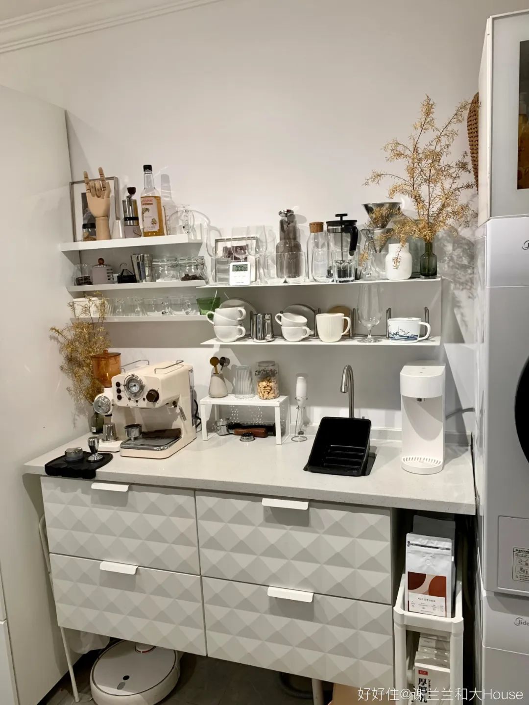 浴室柜吧台设计,小户型做水吧台