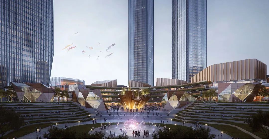 赣州新地标赣州之星,赣州赣江之星双子塔建筑工地