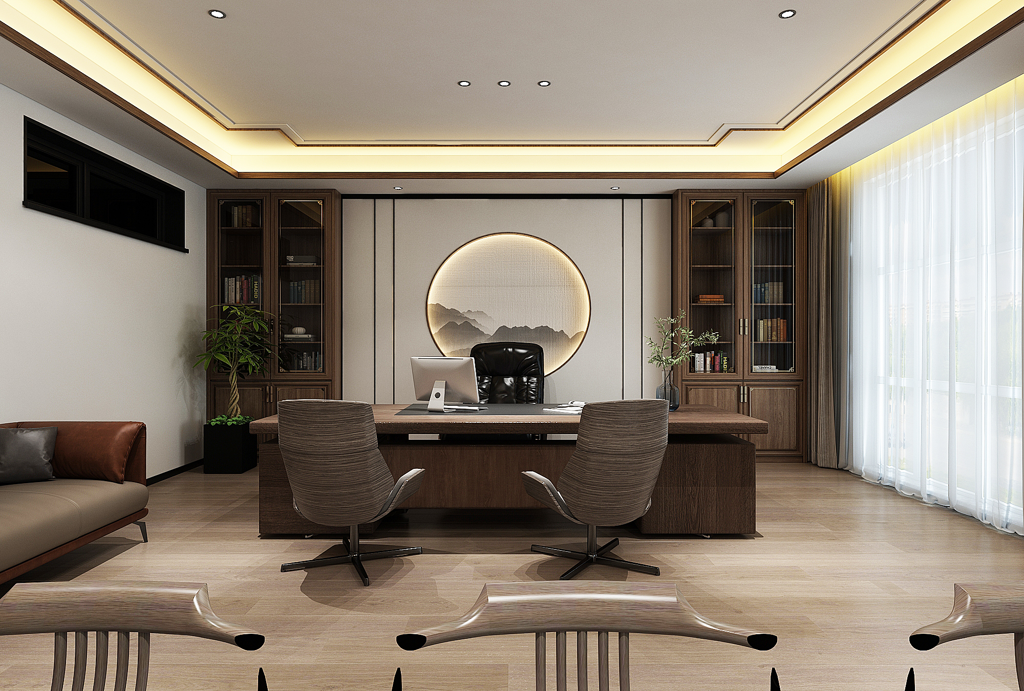 银川办公室设计装修公司|银川万熙服饰办公室设计装修方案鉴赏