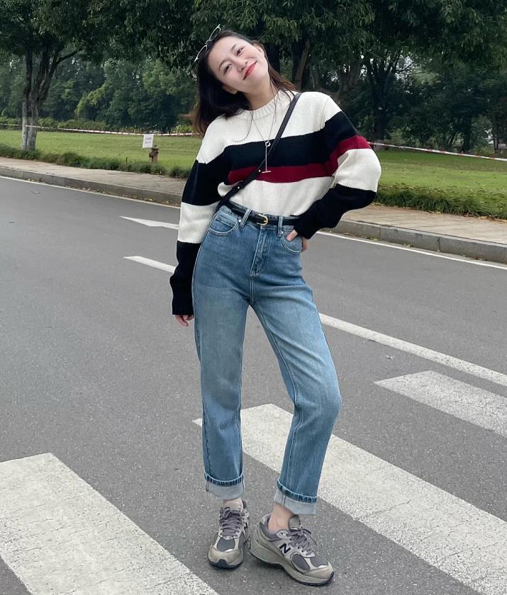 牛仔裤搭配鞋子冬季,冬季九分阔腿牛仔裤适合穿什么鞋