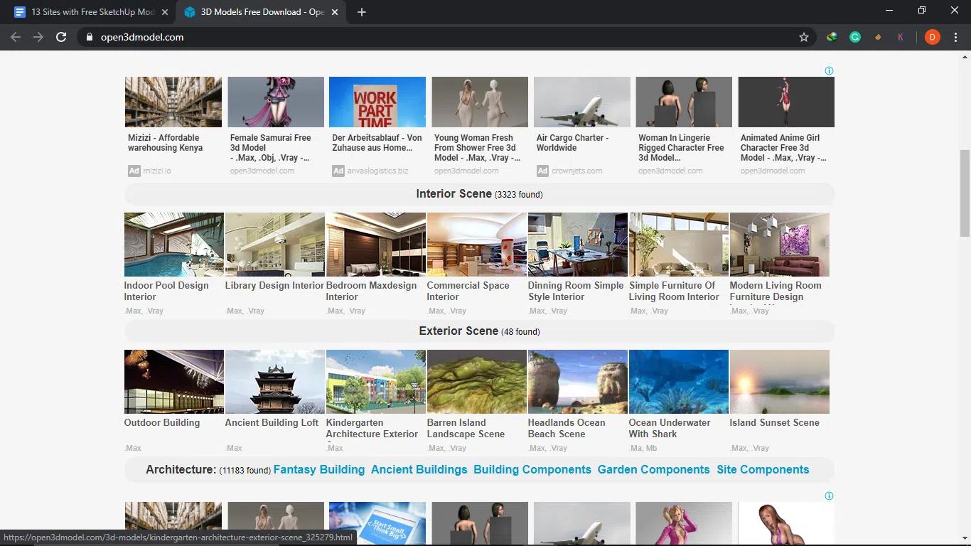 国外免费sketchup模型网站,sketchup免费下载模型库