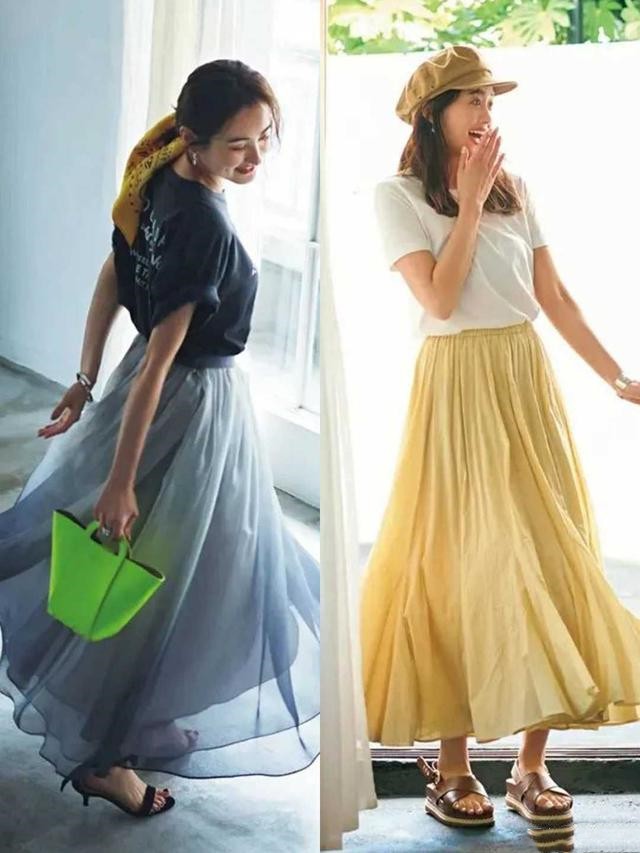 t恤裙夏季最简单又舒适的穿搭,t恤和裙子要怎么穿才好看