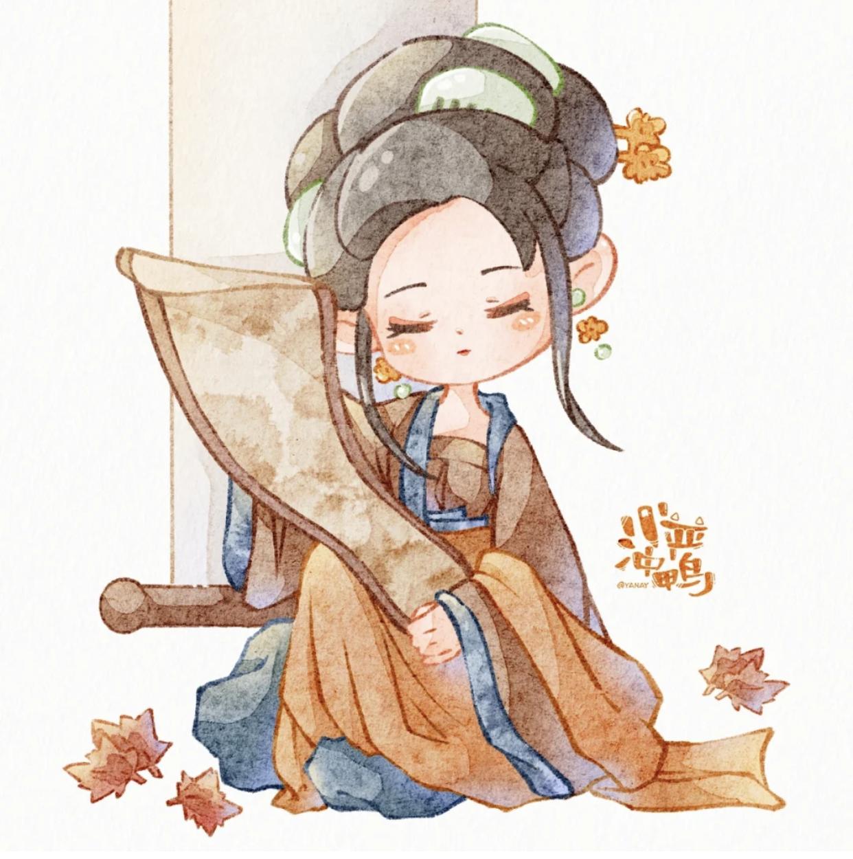 简约小人插画哪里下载,插画可爱小清新动漫