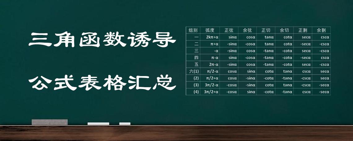 三角函数诱导公式大全图表和口诀,三角函数诱导公式整理及运用