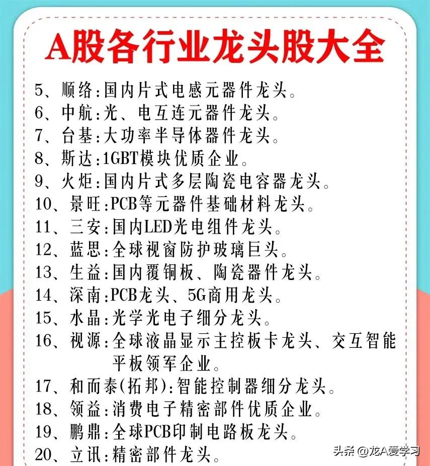 最有价值投资的蓝筹股,a股最具价值投资的行业龙头股