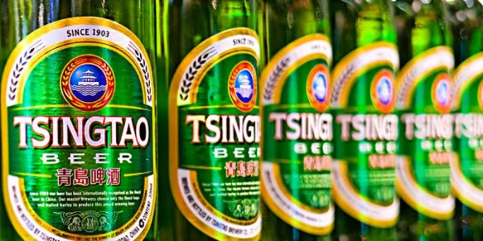 青岛啤酒标志设计图,青岛啤酒酒标的故事