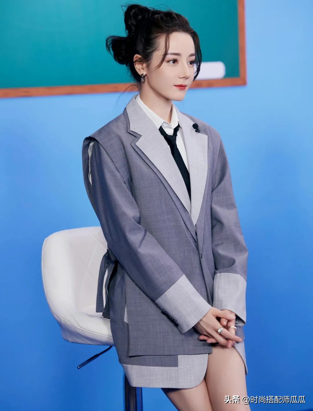 热巴同款发型中长发,热巴齐刘海发型