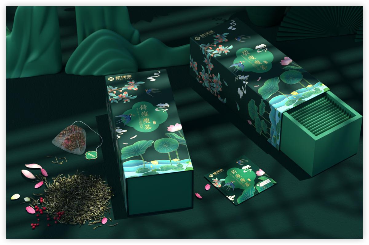 国外包装设计中的经典插画,以壮族文化为主题的国潮风插画