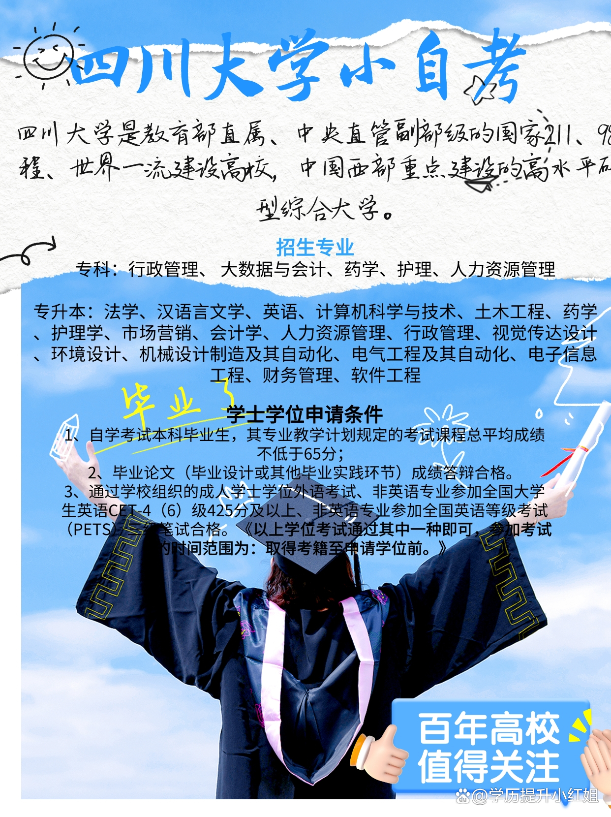 四川大学自考怎么报名？自考本科都有哪些专业？