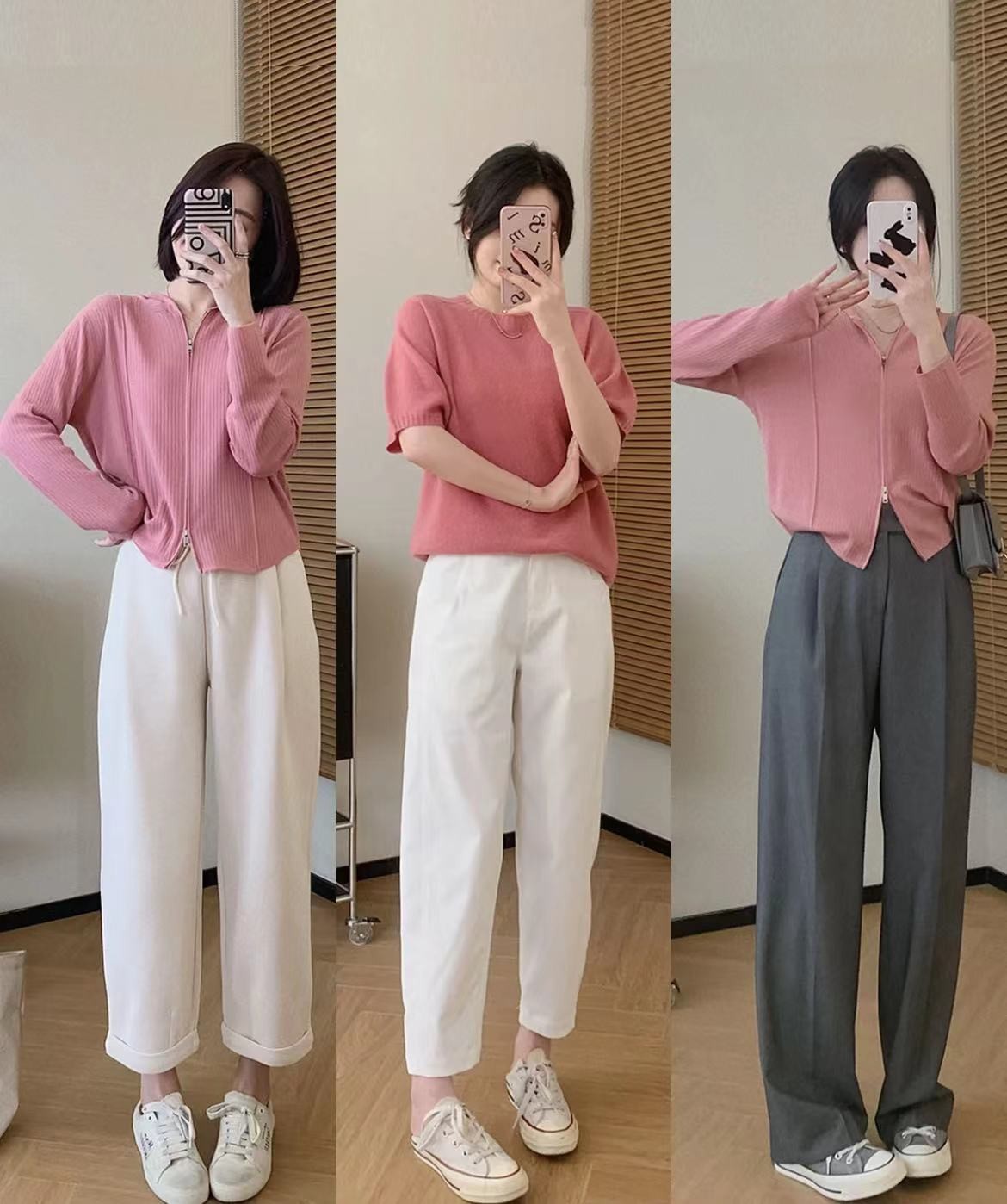 夏日超平价粉色系搭配少女心爆棚,春天穿搭中性风粉色