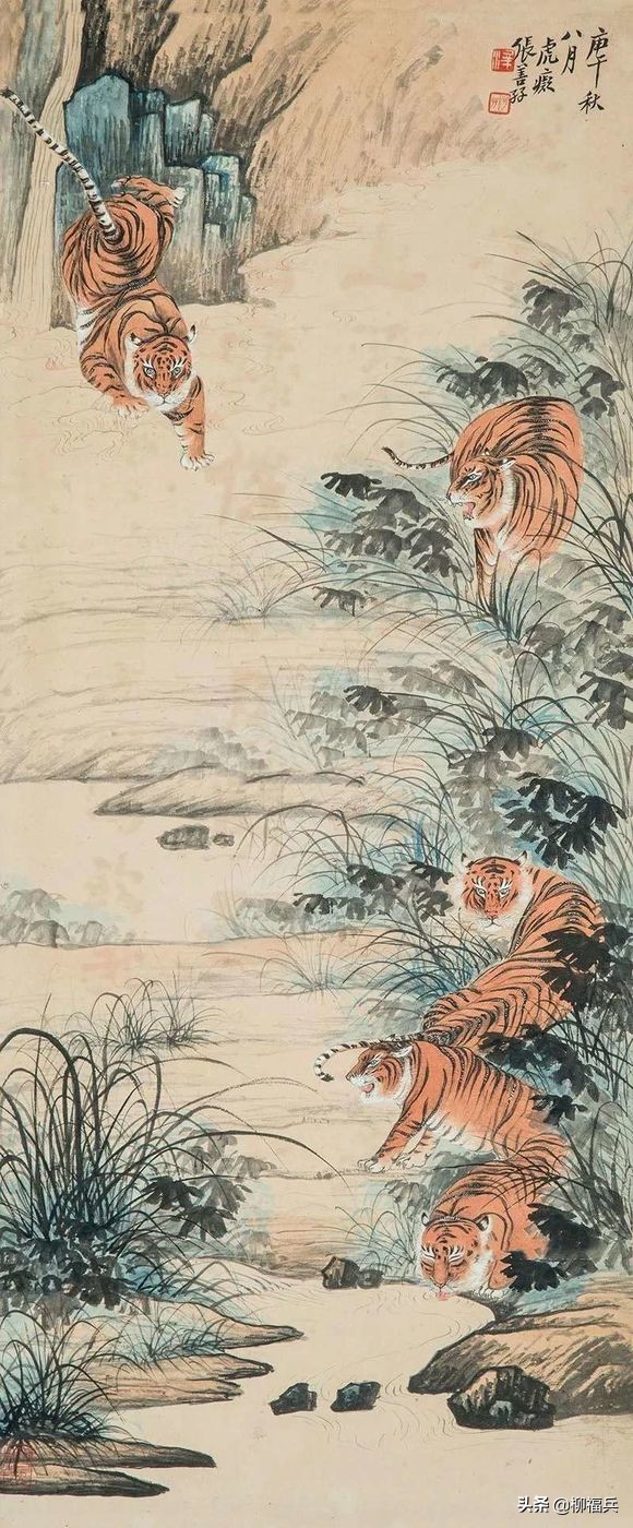 中国历代国画家传奇作品图片欣赏,六骏图国画高清大全