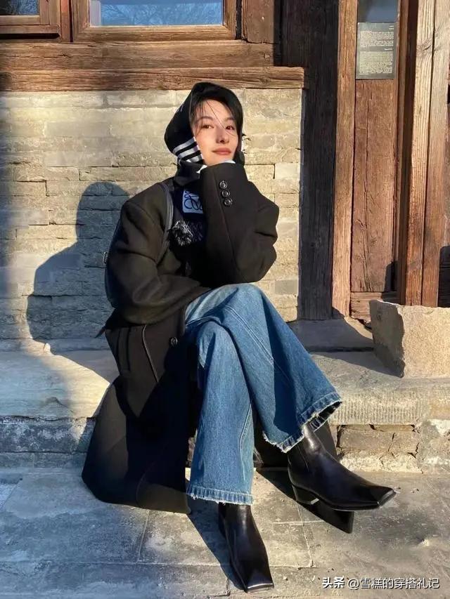 秋冬季短筒软底马丁靴搭配,冬季粗跟短筒马丁靴搭配