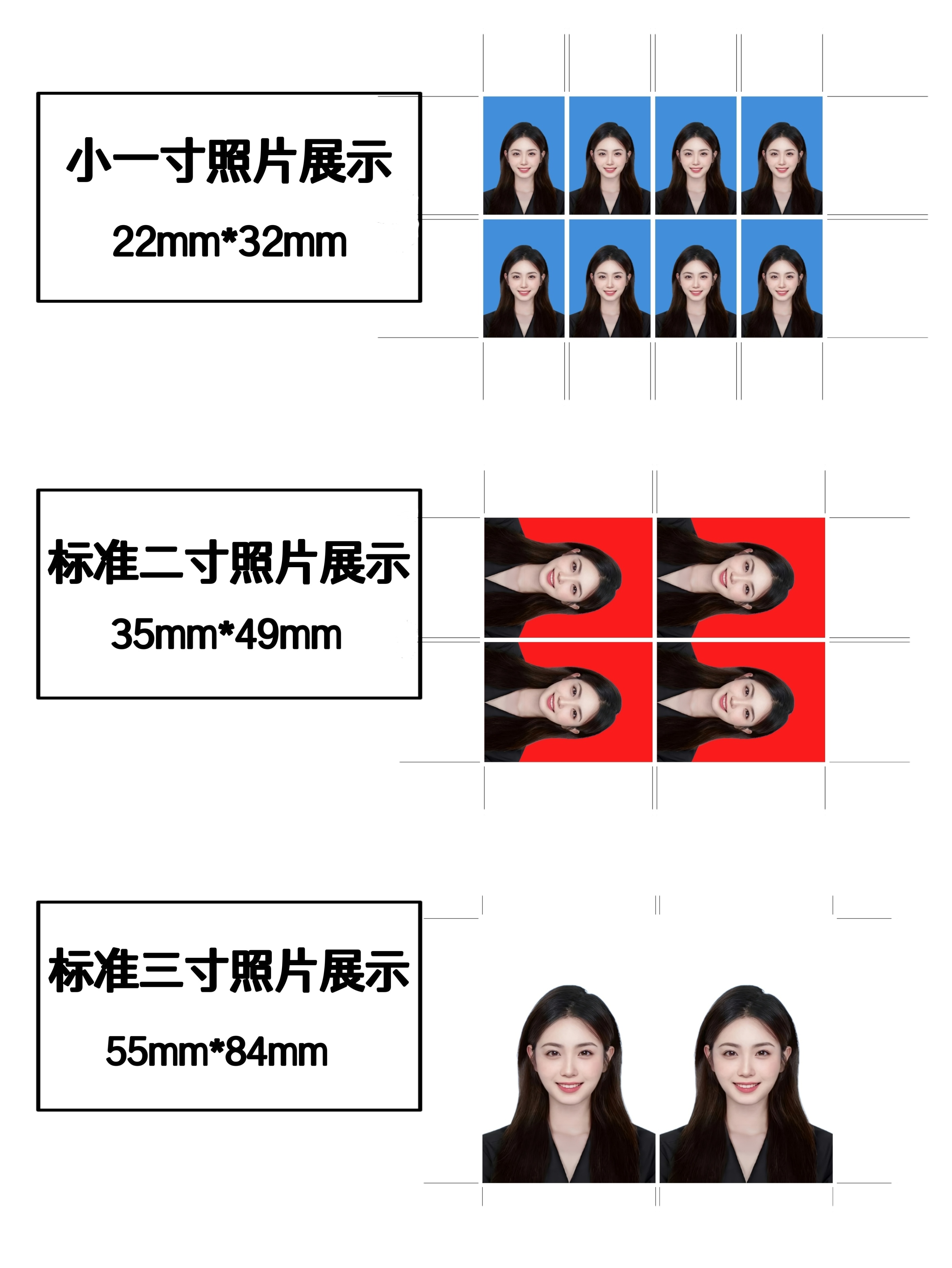 常用证件照大小尺寸表,最新常用证件照尺寸大全