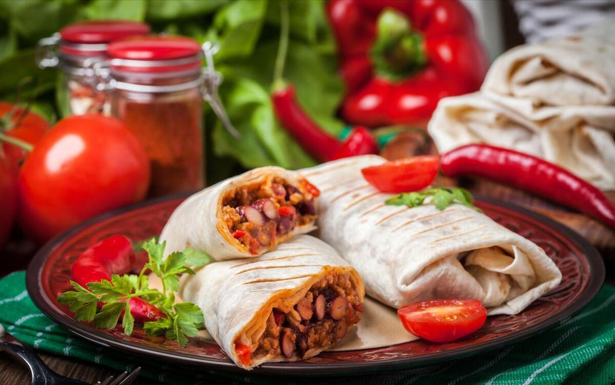 美食墨西哥卷饼,充满墨西哥风情的卷饼