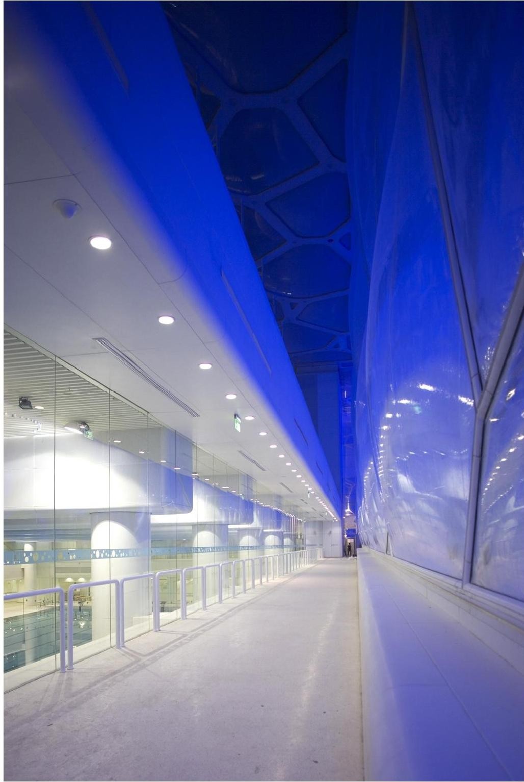 国家游泳中心水立方航拍,评价国家游泳中心水立方