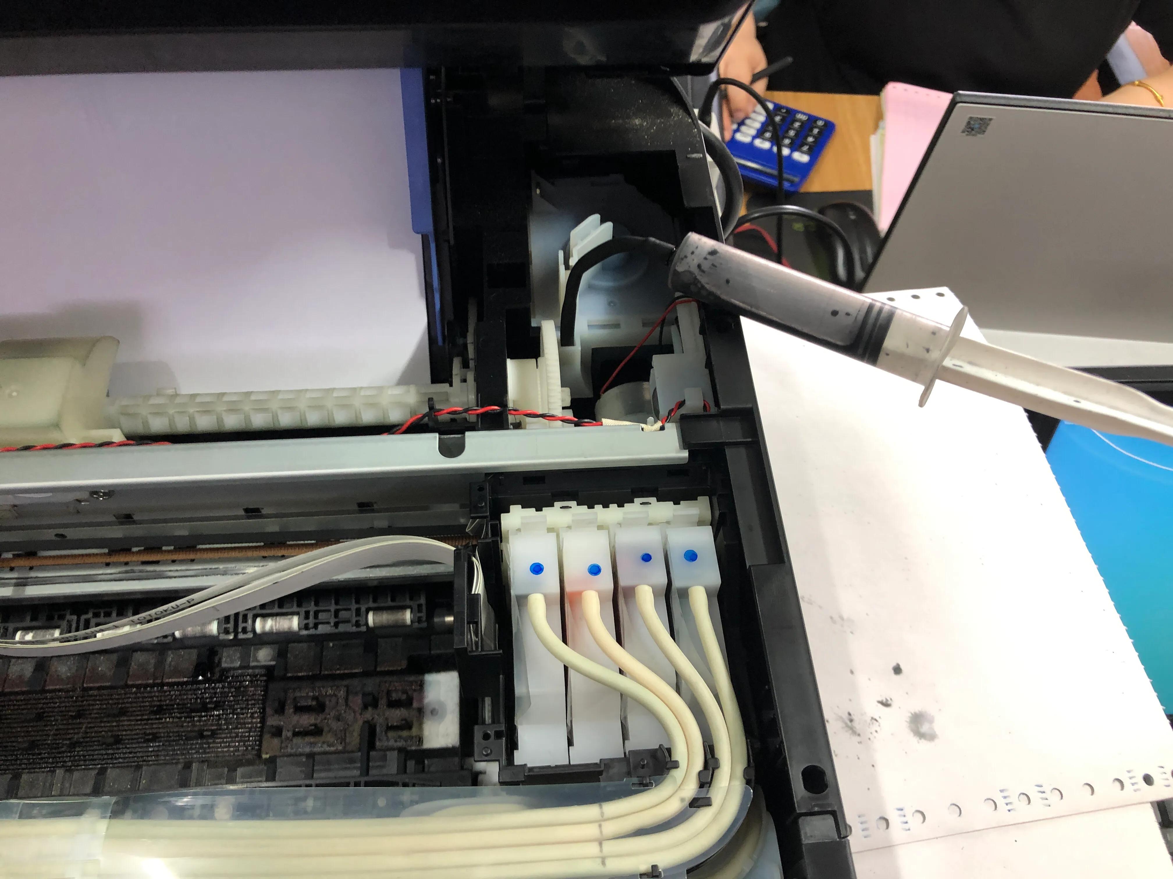 爱普生l3153墨水缺纸张灯闪烁,爱普生l3158打印不了彩色什么原因