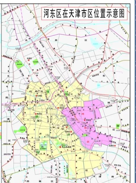 天津市河东区与河北区分界示意图,天津河东区和河西区界线