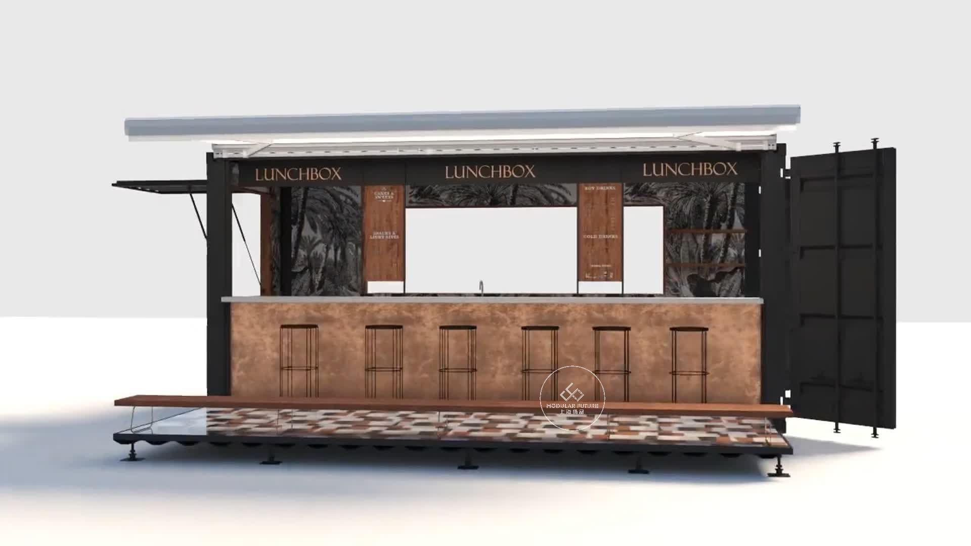 12米集装箱改造咖啡店案例,如何创意一个多功能咖啡店