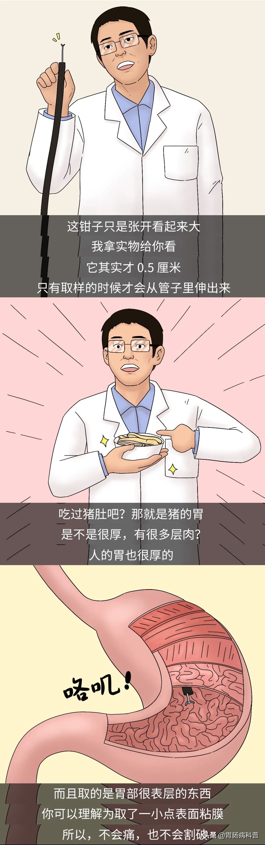 图说胃病,胃镜怎么做的全过程示意图