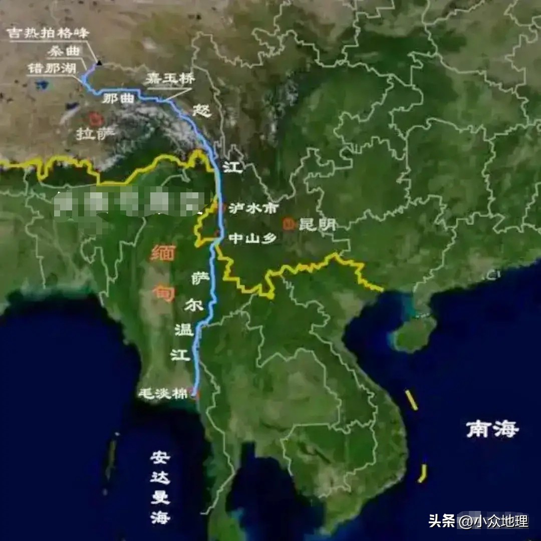 印度洋和北冰洋水系,云南印度洋水系