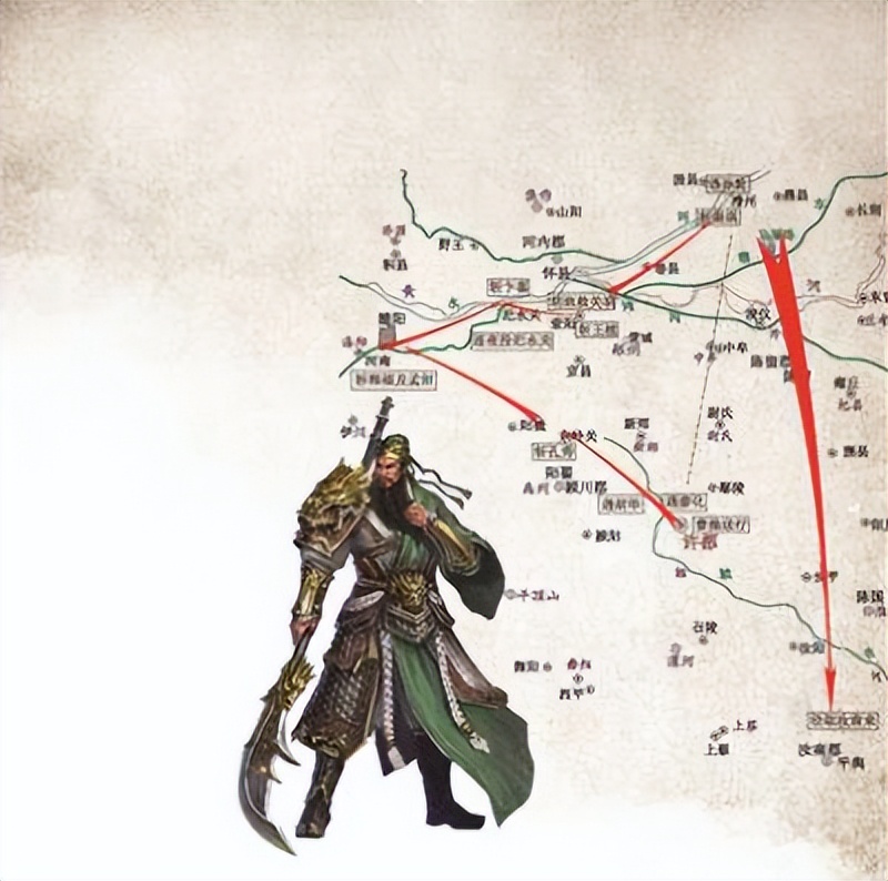 关羽过五关斩六将的获胜原因,关羽过五关斩六将的路线问题