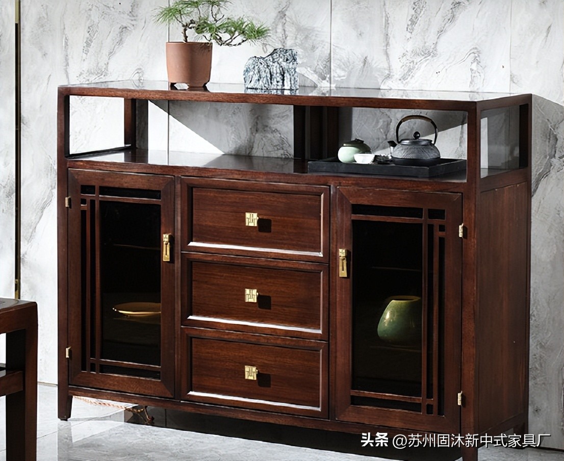 原木家具新中式空间,小户型全套原木家具风格