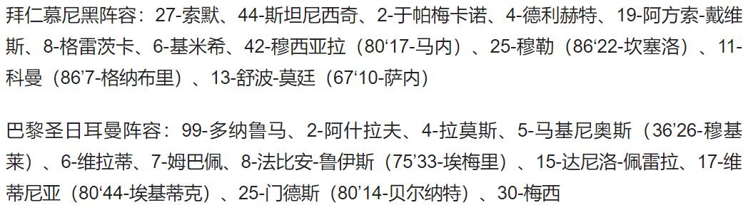 拜仁2比0巴黎梅西表现,欧冠巴黎对阵拜仁梅西突破被放倒