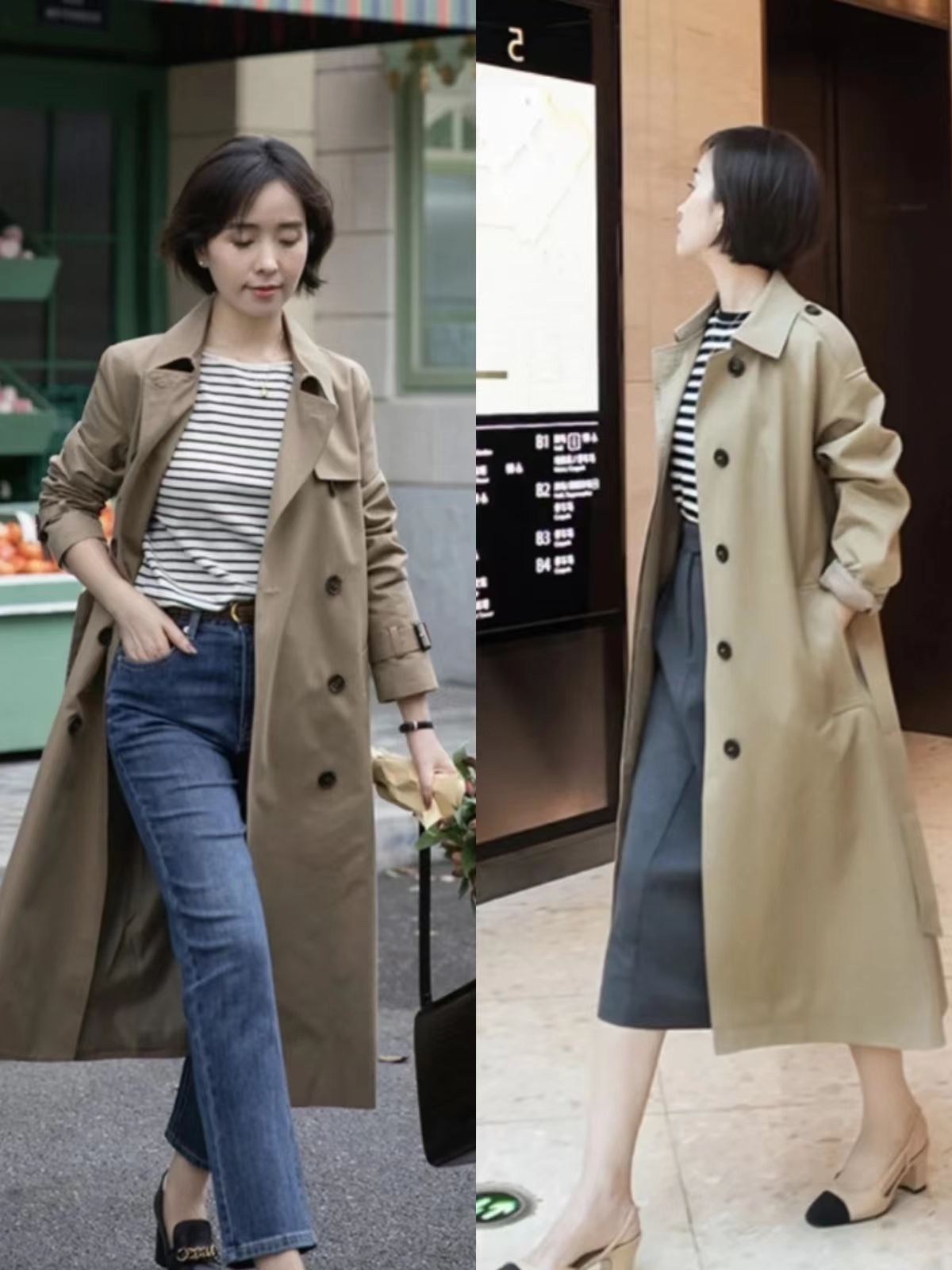 风衣穿搭女秋季搭配百褶裙,秋季风衣御姐风穿搭