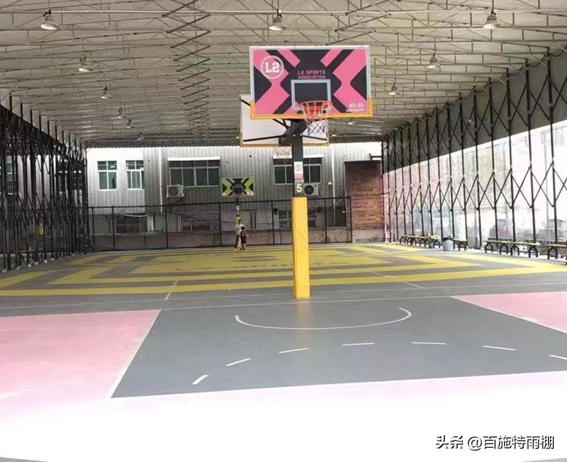 搭建室内篮球场,推拉式篮球棚