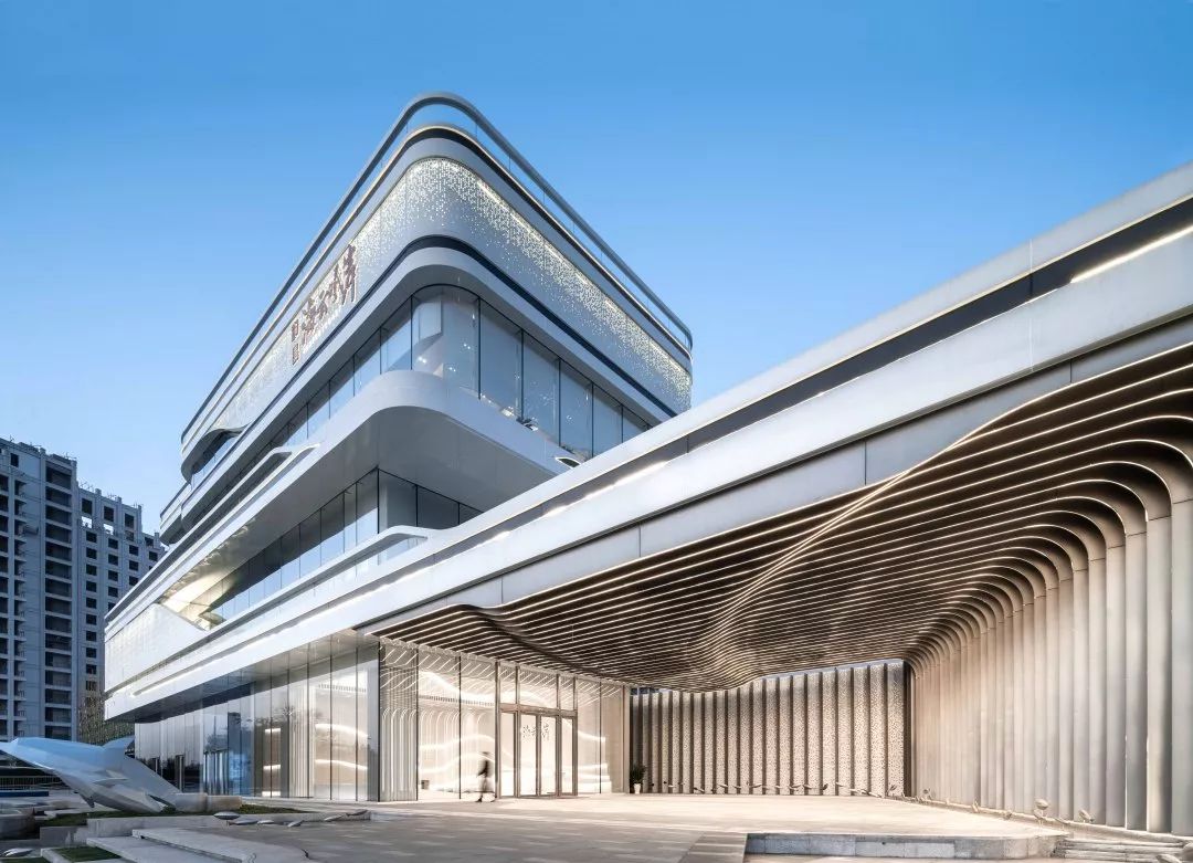 建筑铝材幕墙效果图,建筑装饰铝板设计加工