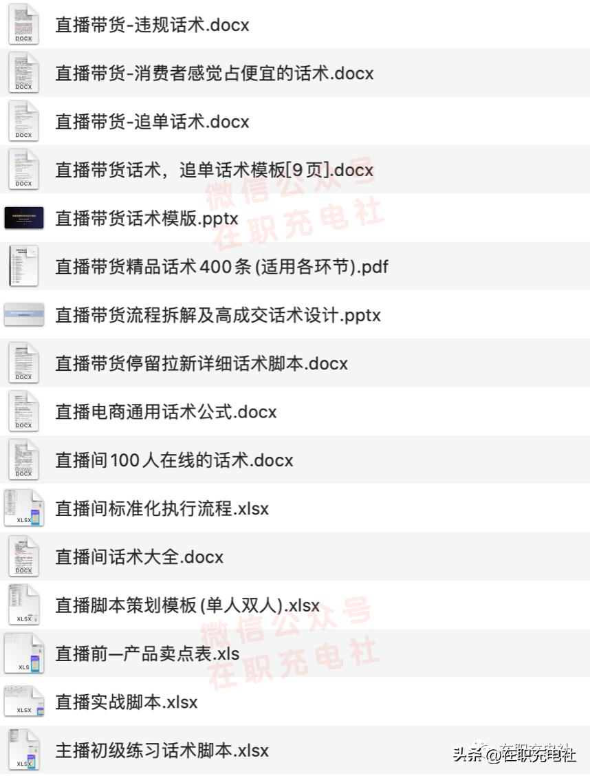 【主播话术】万能直播话术与直播平台技巧（190份）