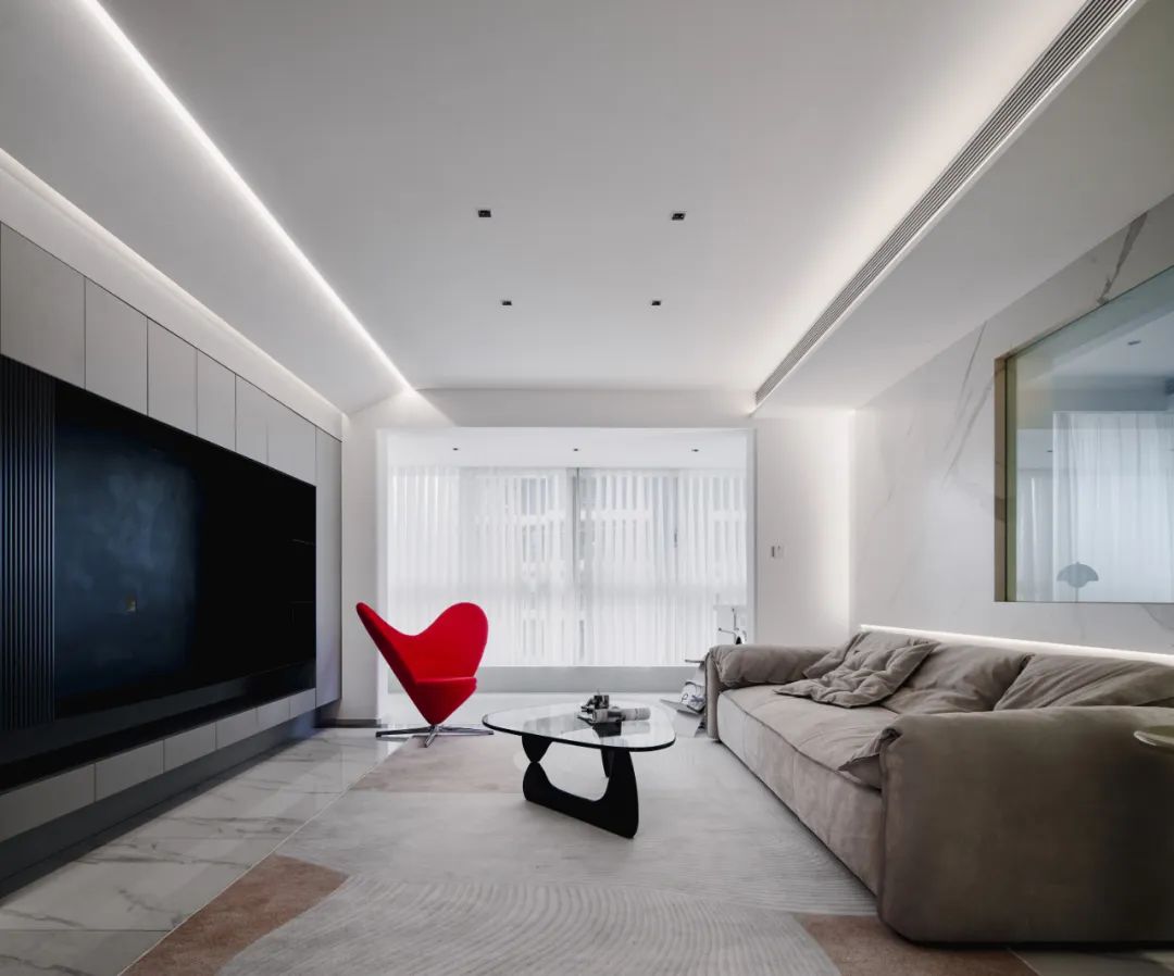 白色为主的客厅配什么颜色沙发图,客厅是白色的要选什么颜色的沙发