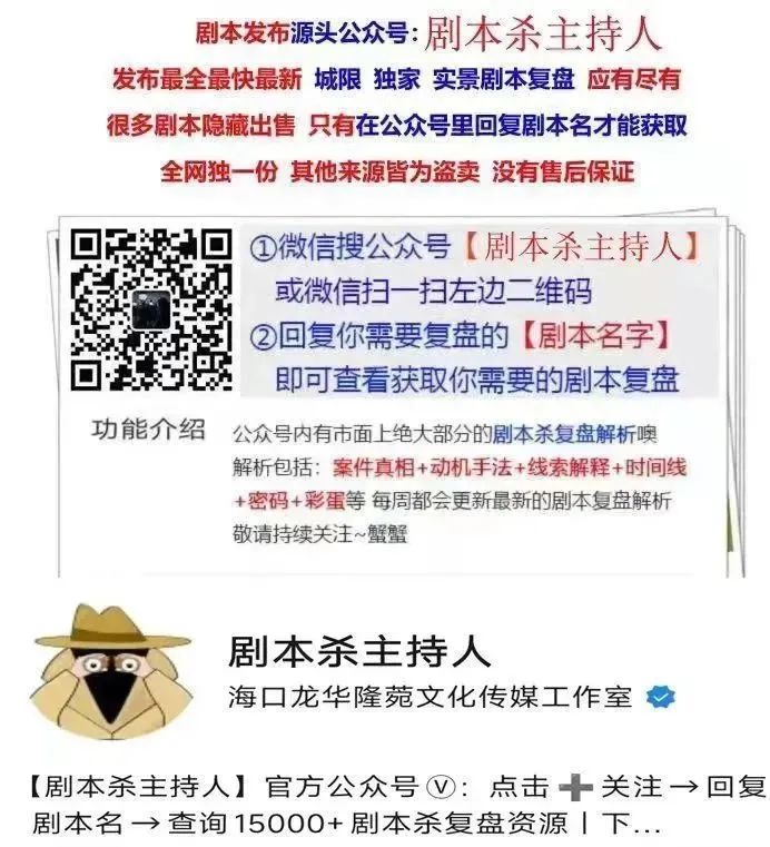 丢手绢剧本杀,剧本杀丢手绢剧情