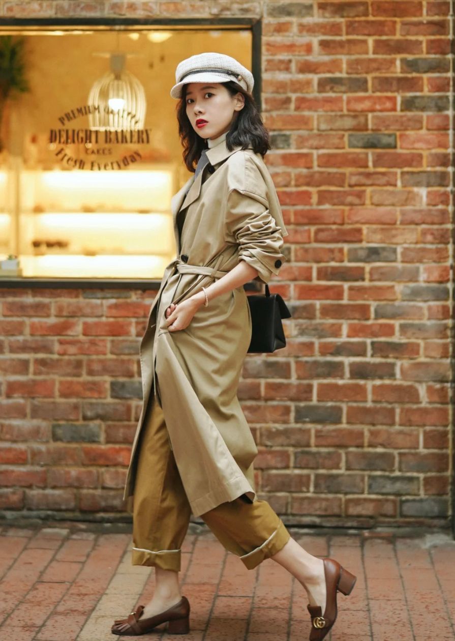 秋冬季杏色直筒裤的最佳搭配,杏色直筒裤怎么搭出慵懒风