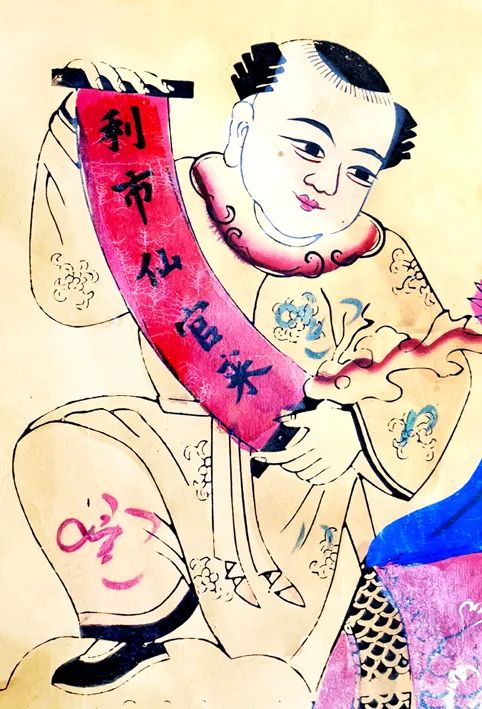 催旺财运-金元磁州窑白地黑彩绘“招财利市”纹梅瓶图像研析