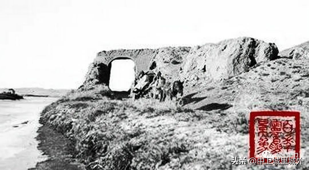 中宁胜境关古长城图,百年前宁夏老照片