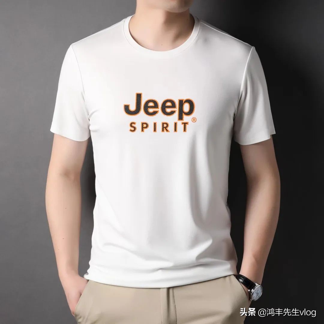 jeep短袖t恤专卖店男装翻领,jeep短袖t恤男纯棉官方正品