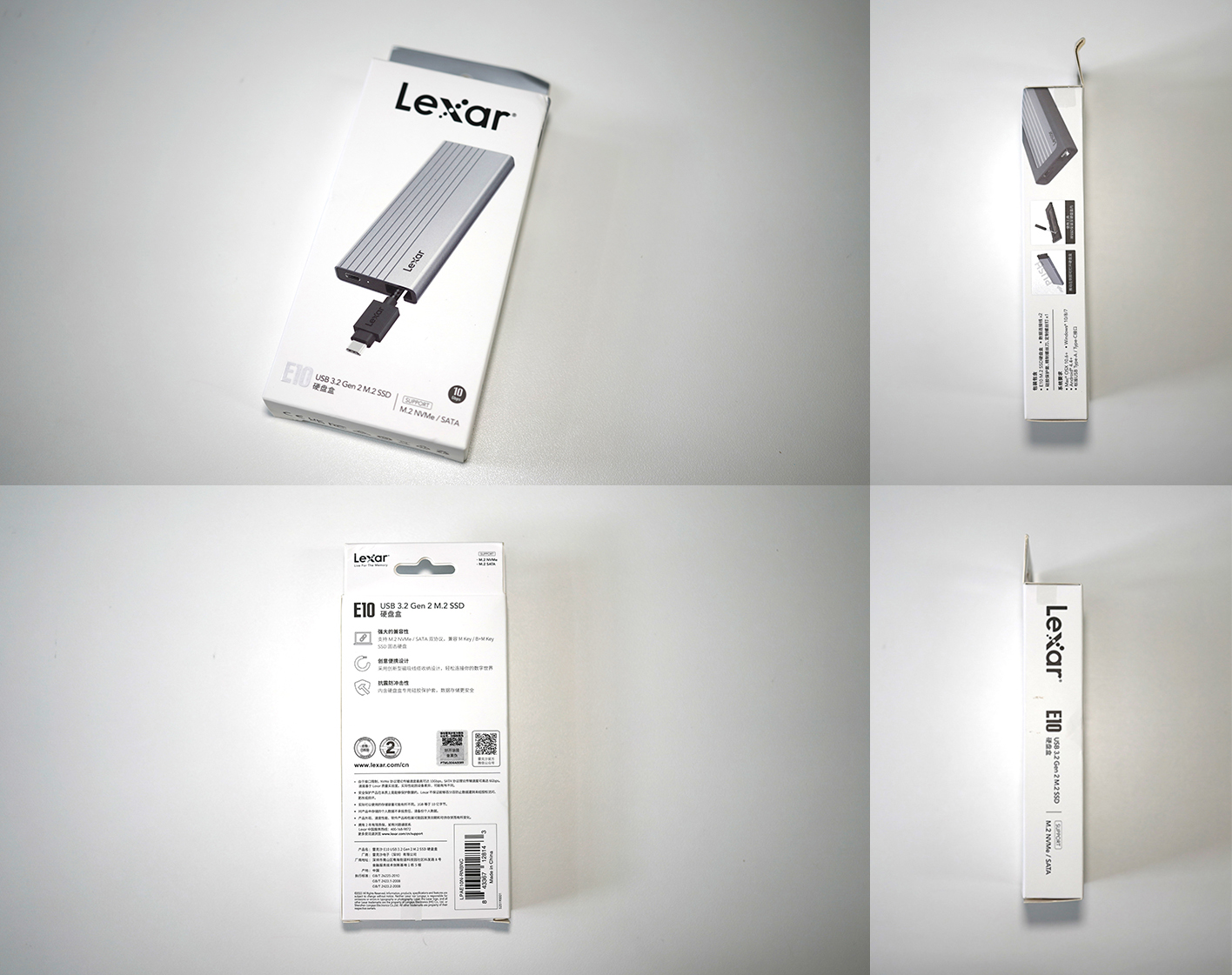 雷克沙e6和e10,雷克沙m.2移动硬盘盒测评