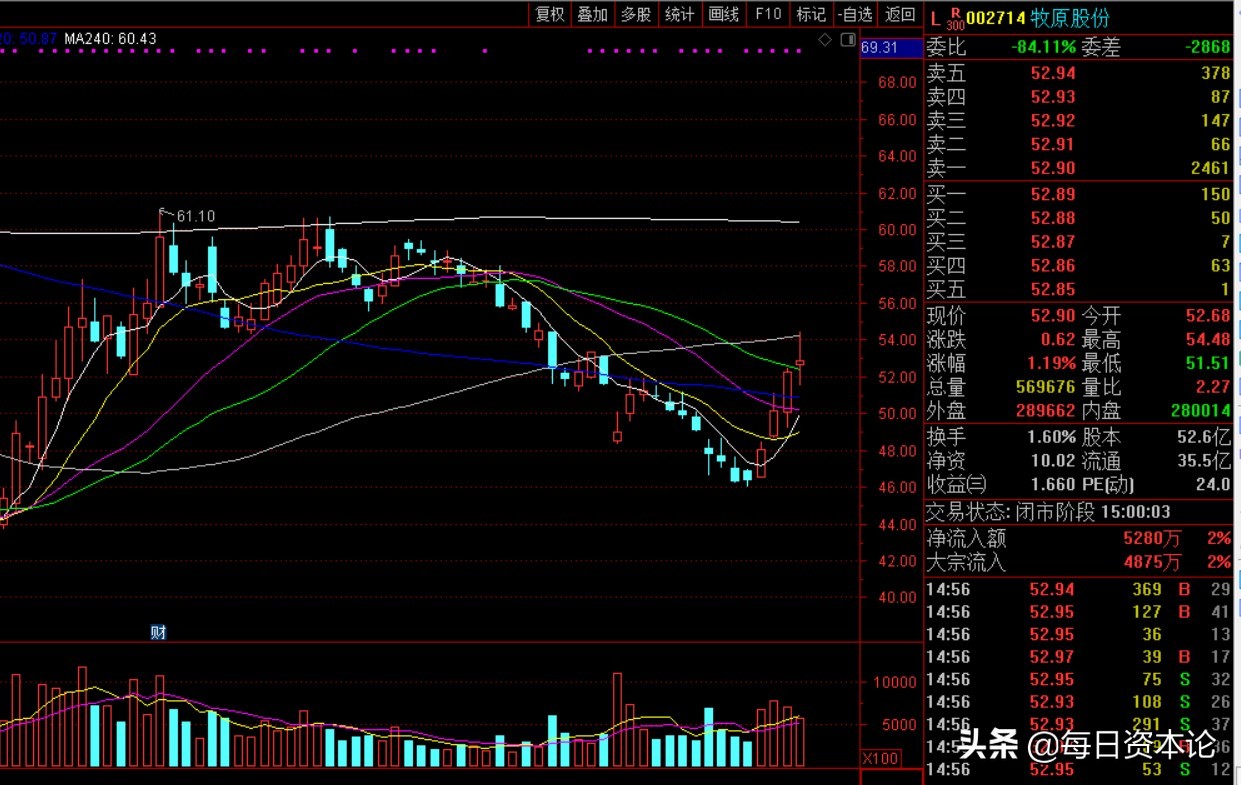 惊现10亿大宗交易“猪茅”救兵？难掩657亿流动负债压顶净利腰斩