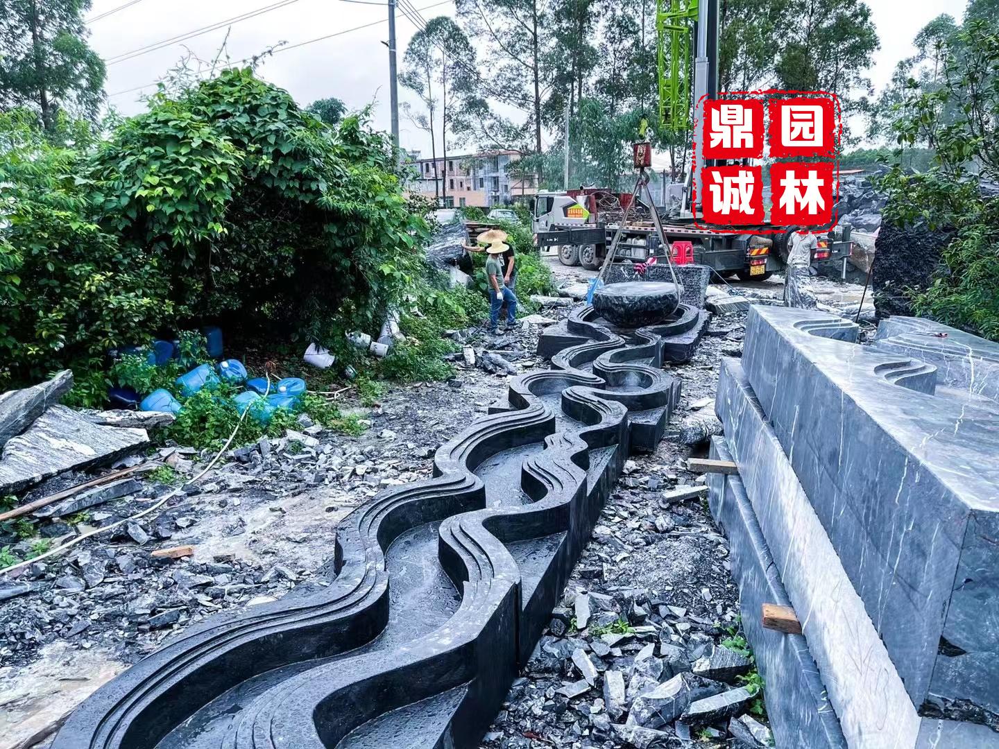 黑山石水钵造型设计,黑山石水钵图片大全