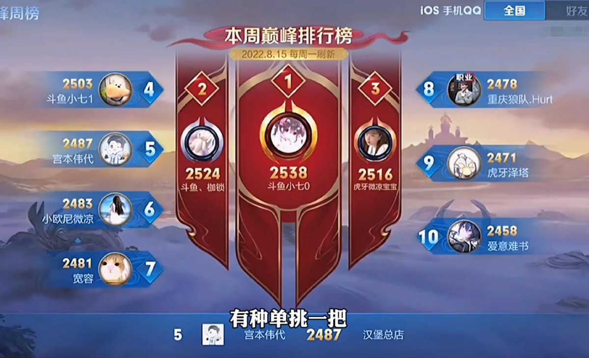 微凉被破三路高地翻盘,微凉上巅峰赛第一帮韩涵打号