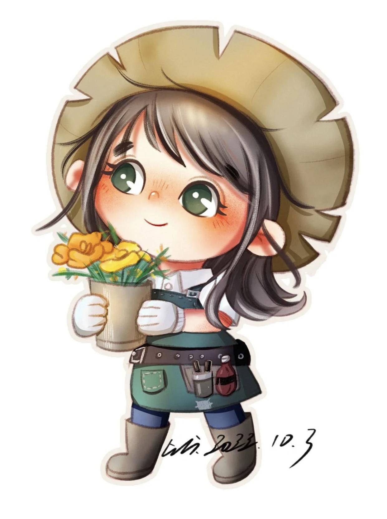 小清新豆豆眼小女孩插画,又凶又可爱的小女孩插画