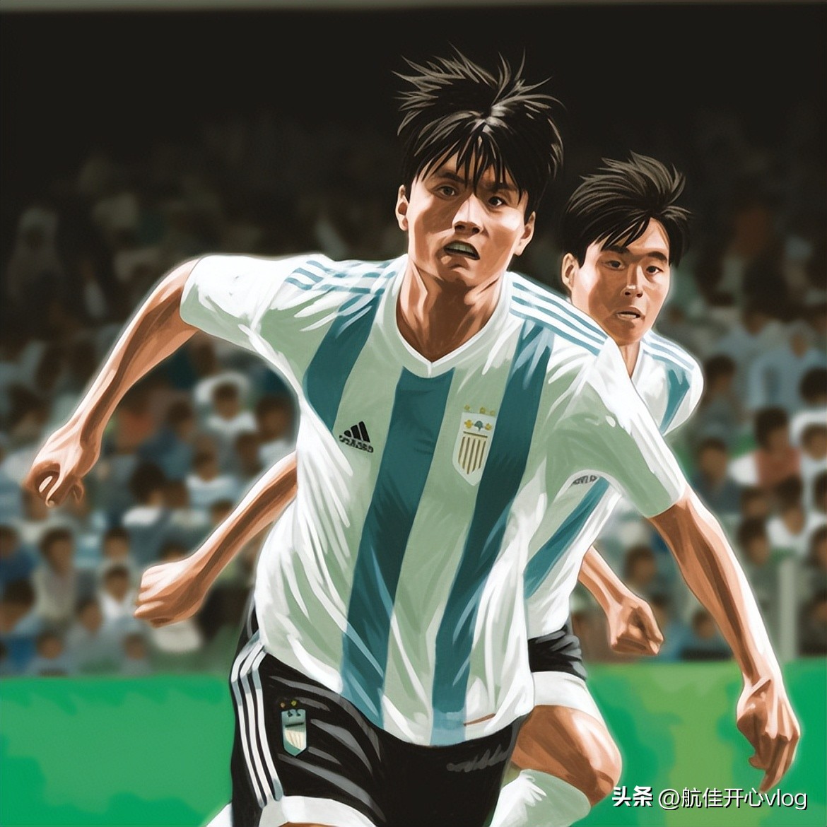 球迷冲进球场找梅西晃到保安,中国球迷亲吻球星