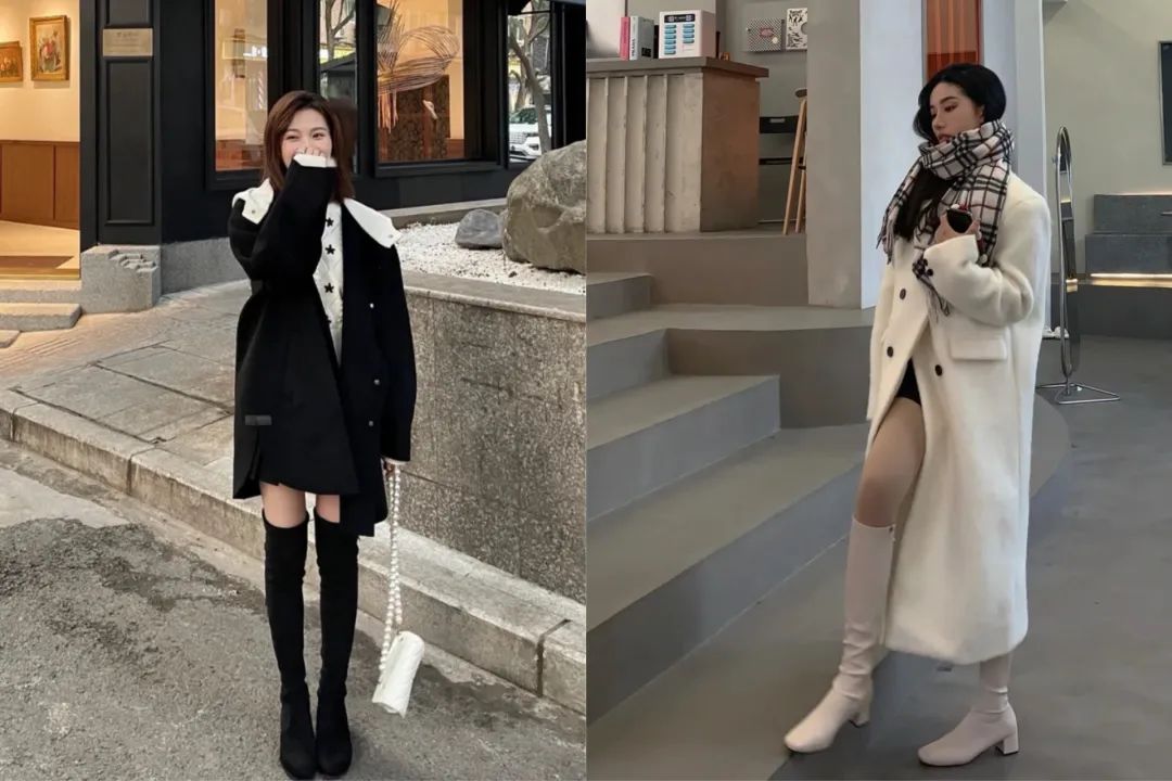 冬季露腿穿搭才真时髦,遮腿型的冬季穿搭