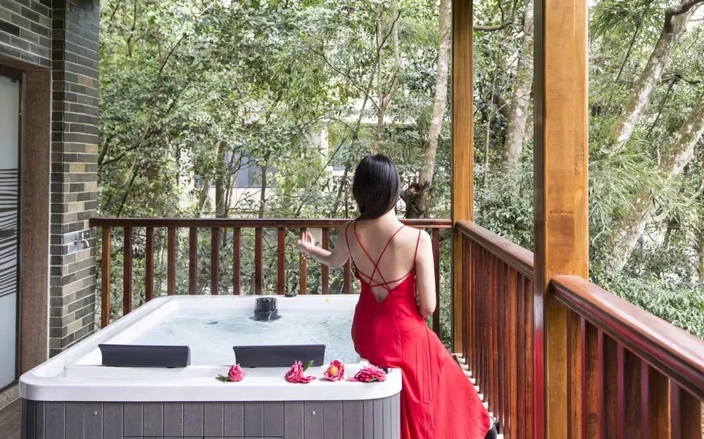 龙门房间里有泡池的温泉民宿,龙门沙迳温泉民宿带私人泡池