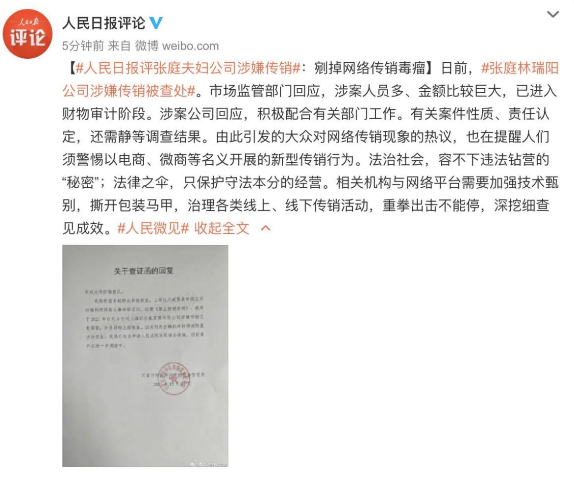 揭秘张庭案背后的反传销第一人,揭秘张庭涉传销公司