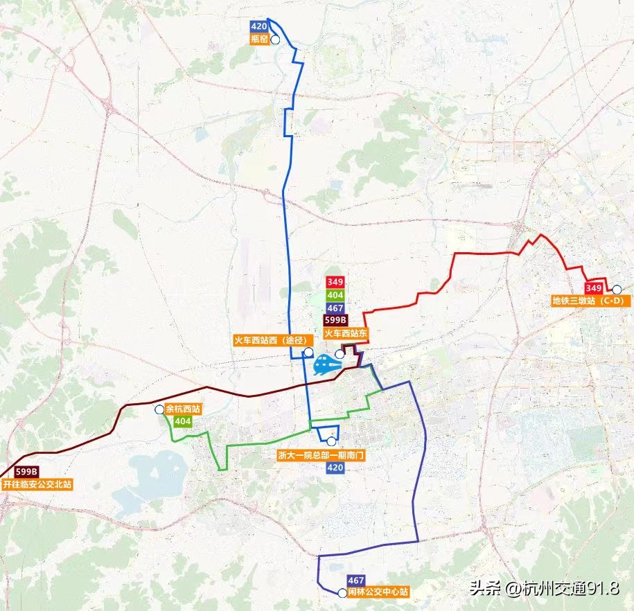 杭州西站公交配套方案出炉首批引入5条公交线路
